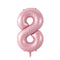 Buy Balloons Pastel Pink Number 8 Foil Balloon, 34 Inches sold at Party Expert