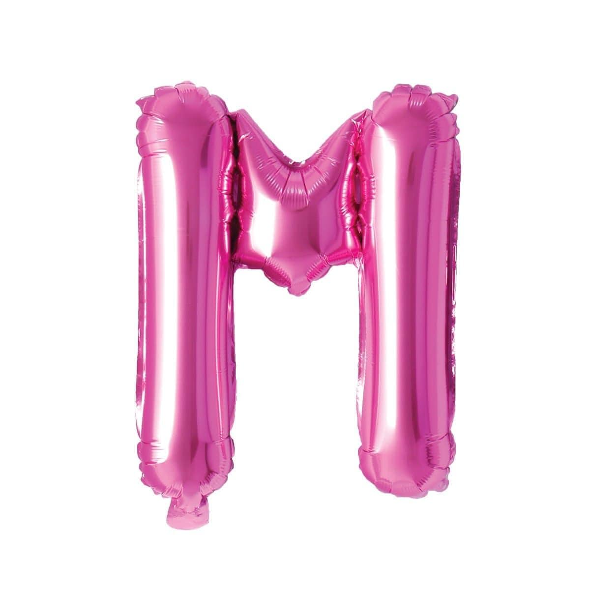 Buy Balloons Pink Letter M Foil Balloon, 16 Inches sold at Party Expert