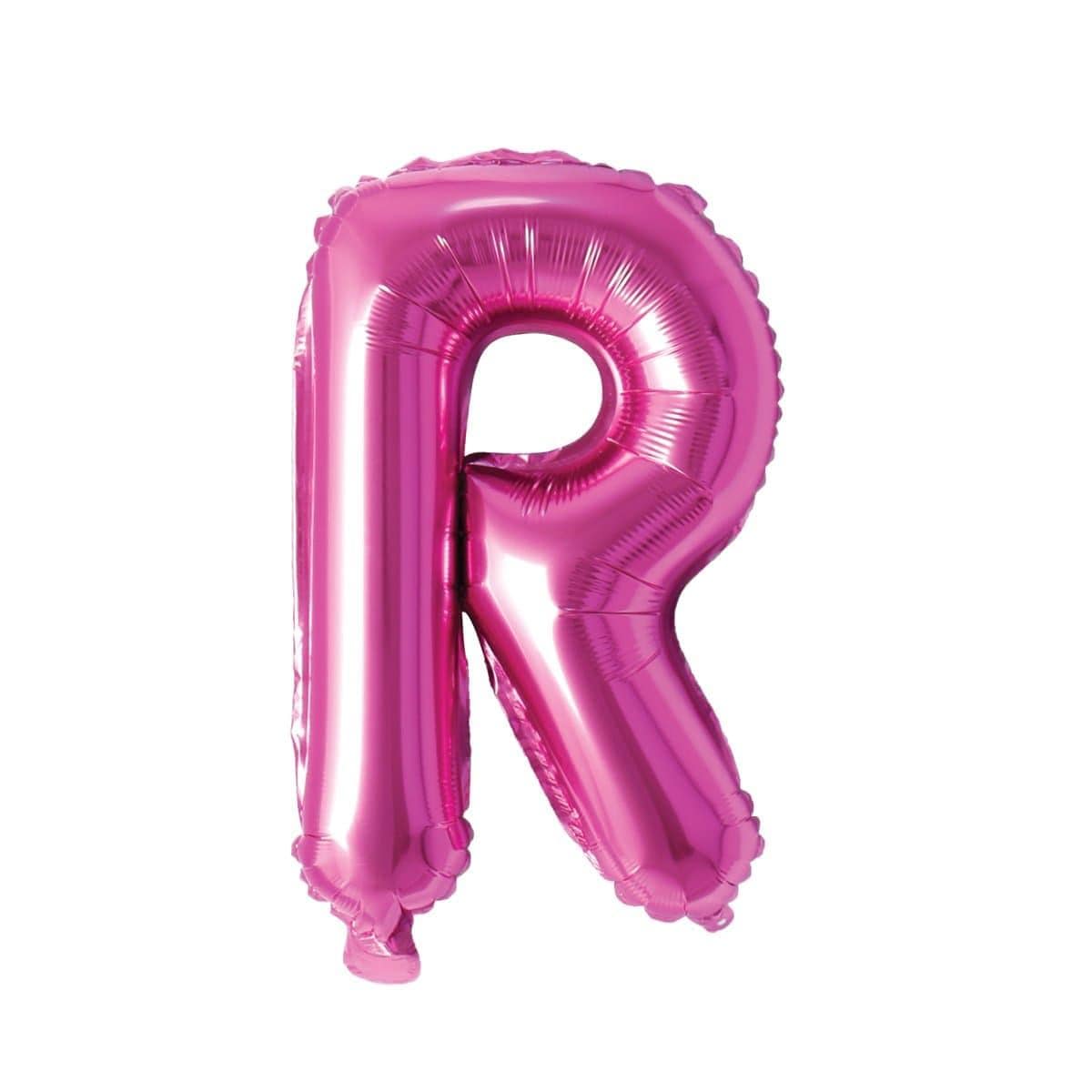 Pink Letter R Foil Balloon, 16 Inches | Party Expert