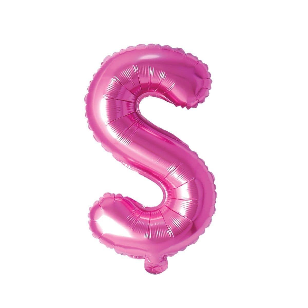 Buy Balloons Pink Letter S Foil Balloon, 16 Inches sold at Party Expert