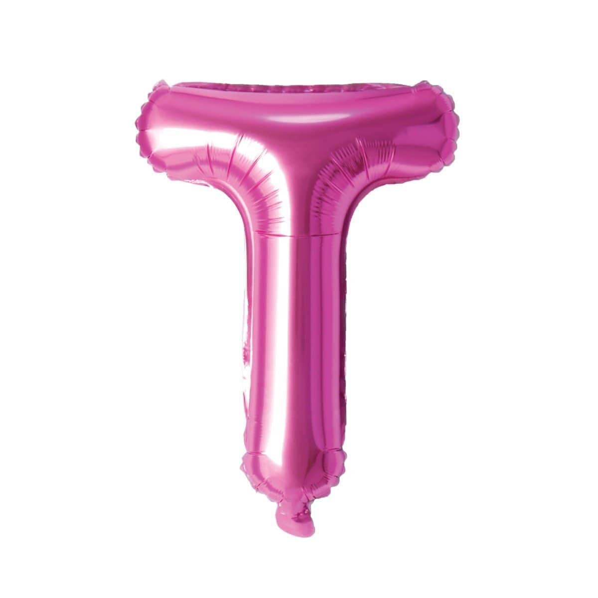 Buy Balloons Pink Letter T Foil Balloon, 16 Inches sold at Party Expert