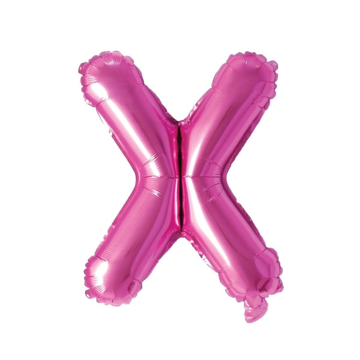 Buy Balloons Pink Letter X Foil Balloon, 16 Inches sold at Party Expert