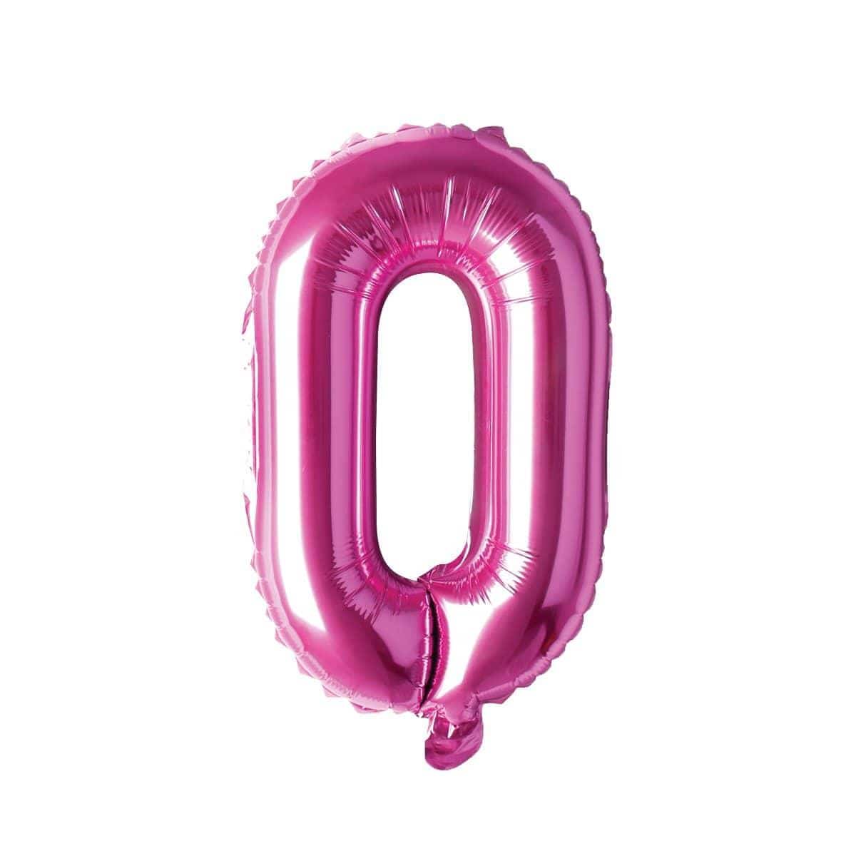 Buy Balloons Pink Number 0 Foil Balloon, 16 Inches sold at Party Expert