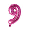 Buy Balloons Pink Number 9 Foil Balloon, 16 Inches sold at Party Expert