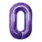 Buy Balloons Purple Number 0 Foil Balloon, 34 Inches sold at Party Expert