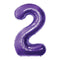 Buy Balloons Purple Number 2 Foil Balloon, 34 Inches sold at Party Expert