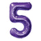 Buy Balloons Purple Number 5 Foil Balloon, 34 Inches sold at Party Expert