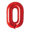 Buy Balloons Red Number 0 Foil Balloon, 34 Inches sold at Party Expert