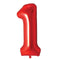 Buy Balloons Red Number 1 Foil Balloon, 34 Inches sold at Party Expert