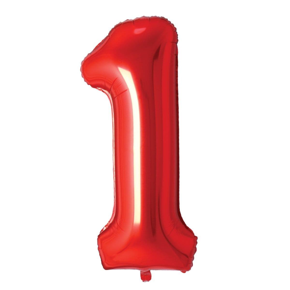 Buy Balloons Red Number 1 Foil Balloon, 34 Inches sold at Party Expert