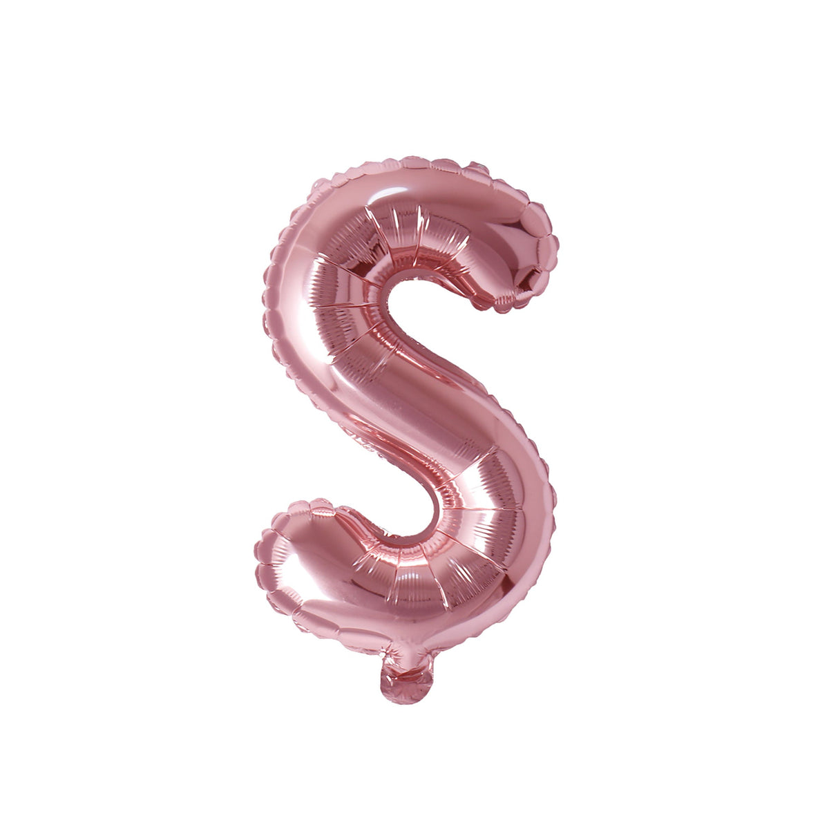 PARTY EXPERT Balloons Rose Gold Letter S Foil Balloon, 16 Inches, 1 Count 810064194375