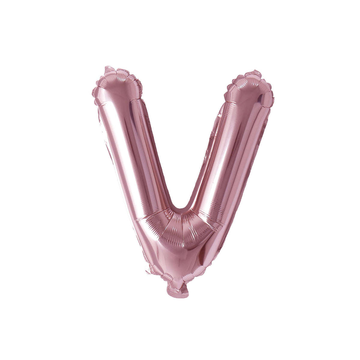 PARTY EXPERT Balloons Rose Gold Letter V Foil Balloon, 16 Inches, 1 Count 810064194405