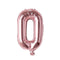 Buy Balloons Rose Gold Number 0 Foil Balloon, 16 Inches sold at Party Expert