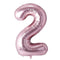 Buy Balloons Rose Gold Number 2 Foil Balloon, 34 Inches sold at Party Expert