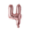 Buy Balloons Rose Gold Number 4 Foil Balloon, 16 Inches sold at Party Expert