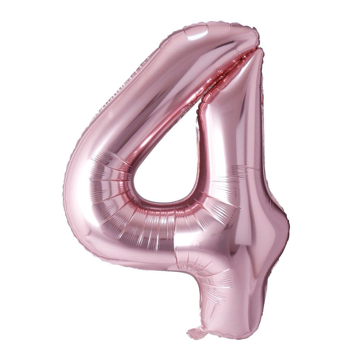 Buy Balloons Rose Gold Number 4 Foil Balloon, 34 Inches sold at Party Expert