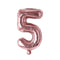 Buy Balloons Rose Gold Number 5 Foil Balloon, 16 Inches sold at Party Expert