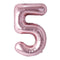 Buy Balloons Rose Gold Number 5 Foil Balloon, 34 Inches sold at Party Expert