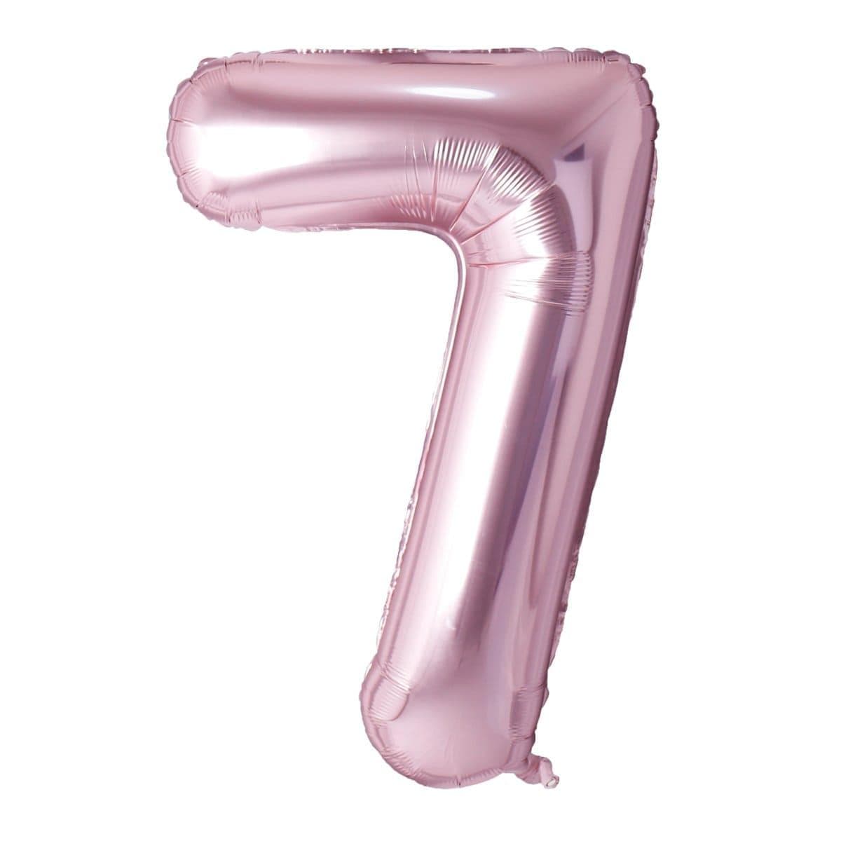 Buy Balloons Rose Gold Number 7 Foil Balloon, 34 Inches sold at Party Expert