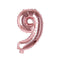 Buy Balloons Rose Gold Number 9 Foil Balloon, 16 Inches sold at Party Expert