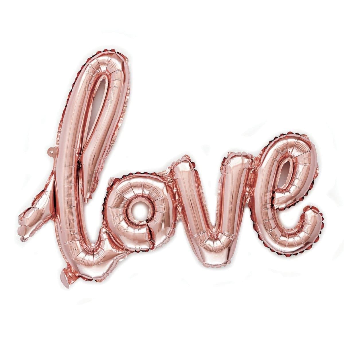 Buy Balloons Rosegold Love Air Filled Foil Balloon sold at Party Expert