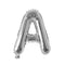 Buy Balloons Silver Letter A Foil Balloon, 16 Inches sold at Party Expert