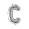 Buy Balloons Silver Letter C Foil Balloon, 16 Inches sold at Party Expert