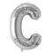 Buy Balloons Silver Letter C Foil Balloon, 34 Inches sold at Party Expert