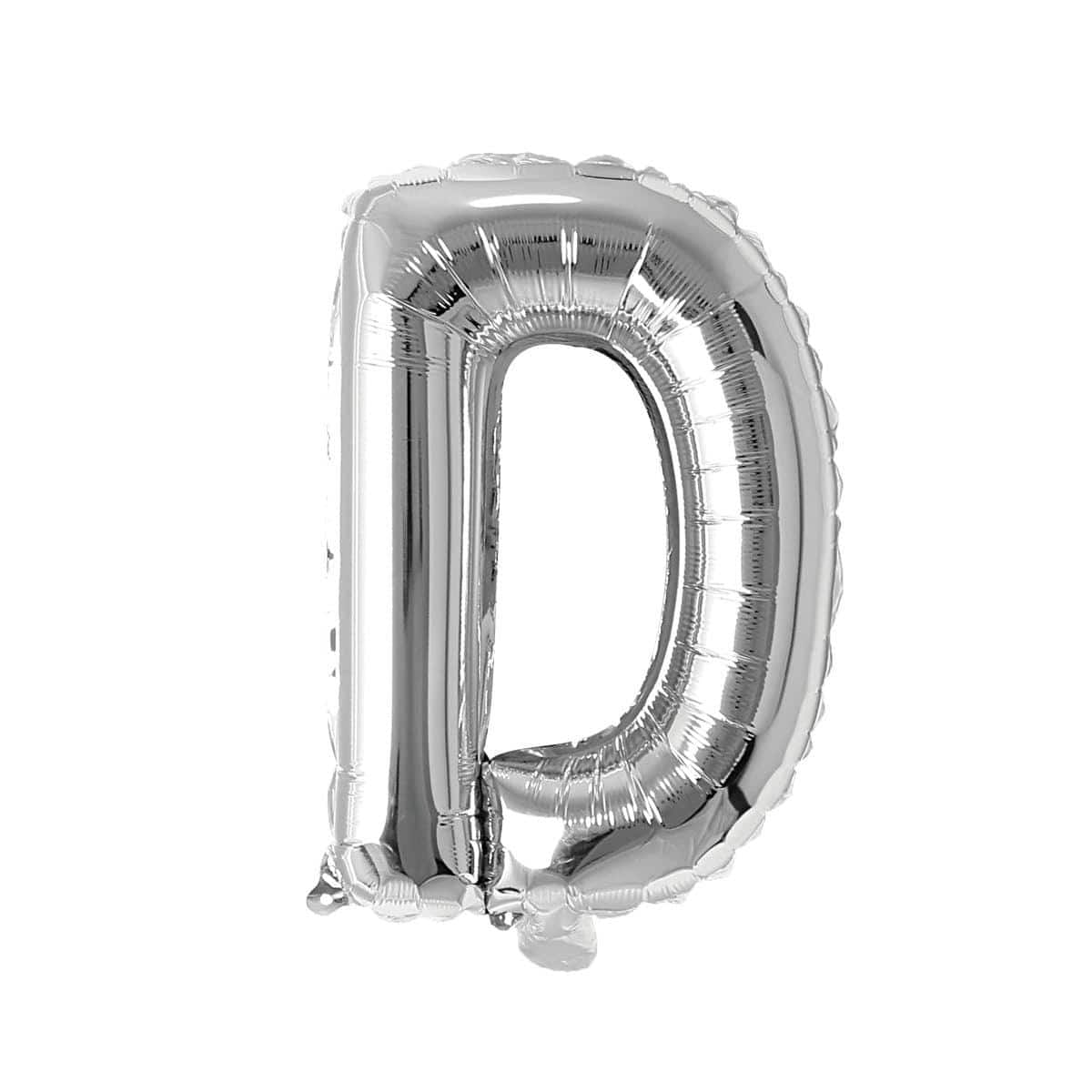 Buy Balloons Silver Letter D Foil Balloon, 16 Inches sold at Party Expert
