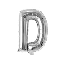 Buy Balloons Silver Letter D Foil Balloon, 16 Inches sold at Party Expert