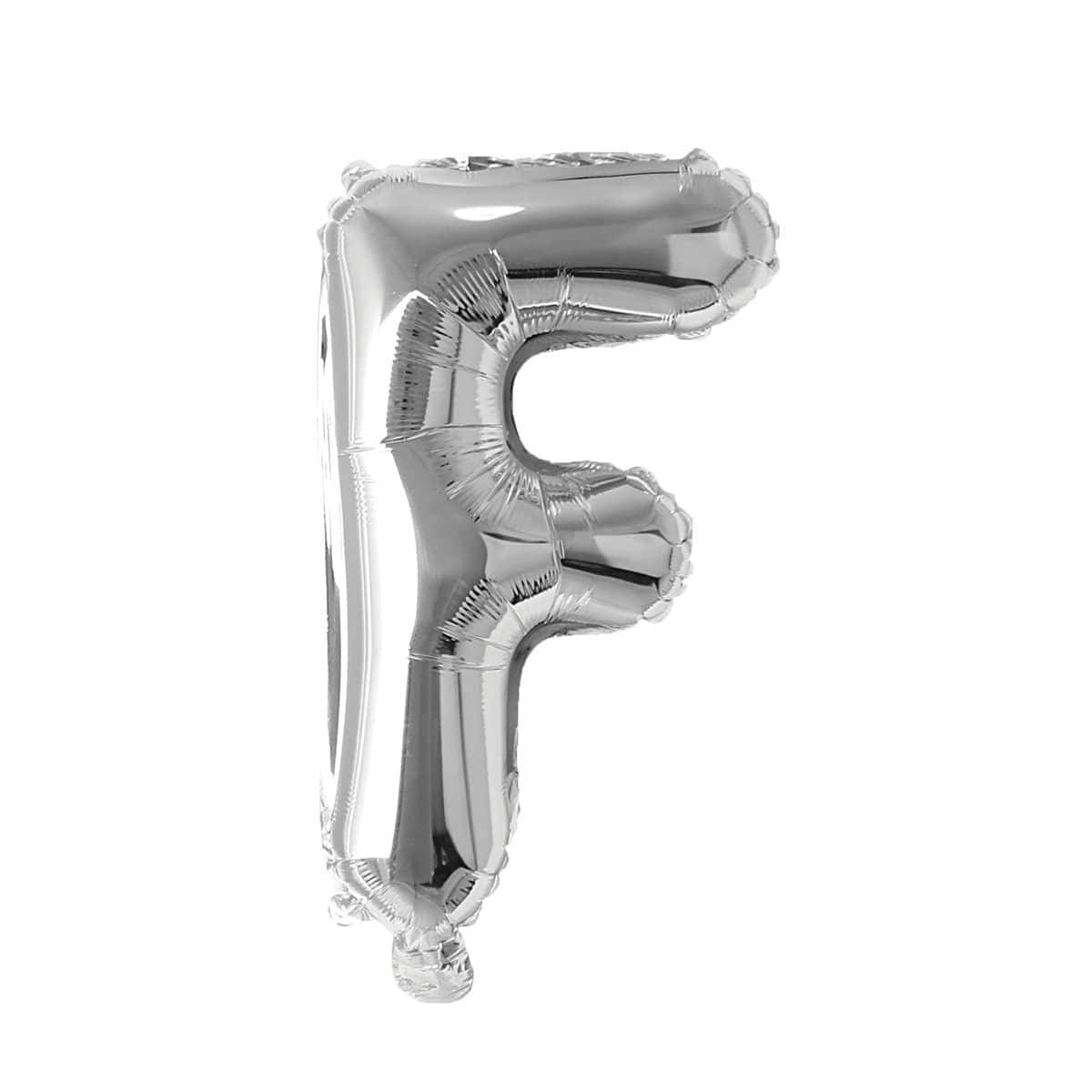 Buy Balloons Silver Letter F Foil Balloon, 16 Inches sold at Party Expert