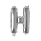 Buy Balloons Silver Letter H Foil Balloon, 16 Inches sold at Party Expert