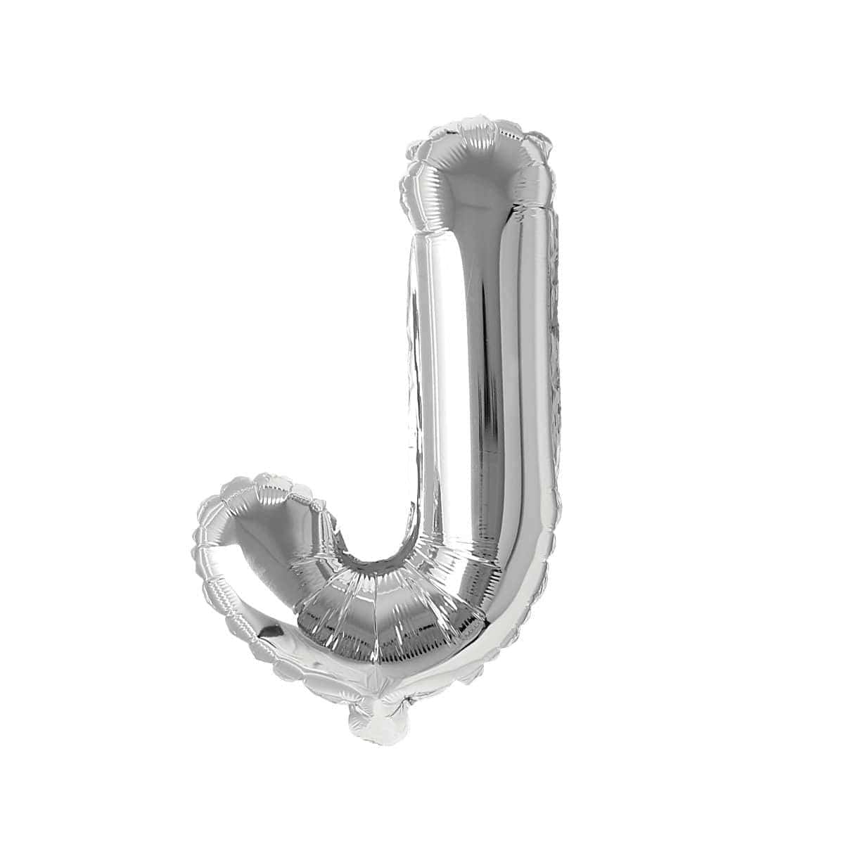 Buy Balloons Silver Letter J Foil Balloon, 16 Inches sold at Party Expert