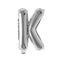 Buy Balloons Silver Letter K Foil Balloon, 16 Inches sold at Party Expert