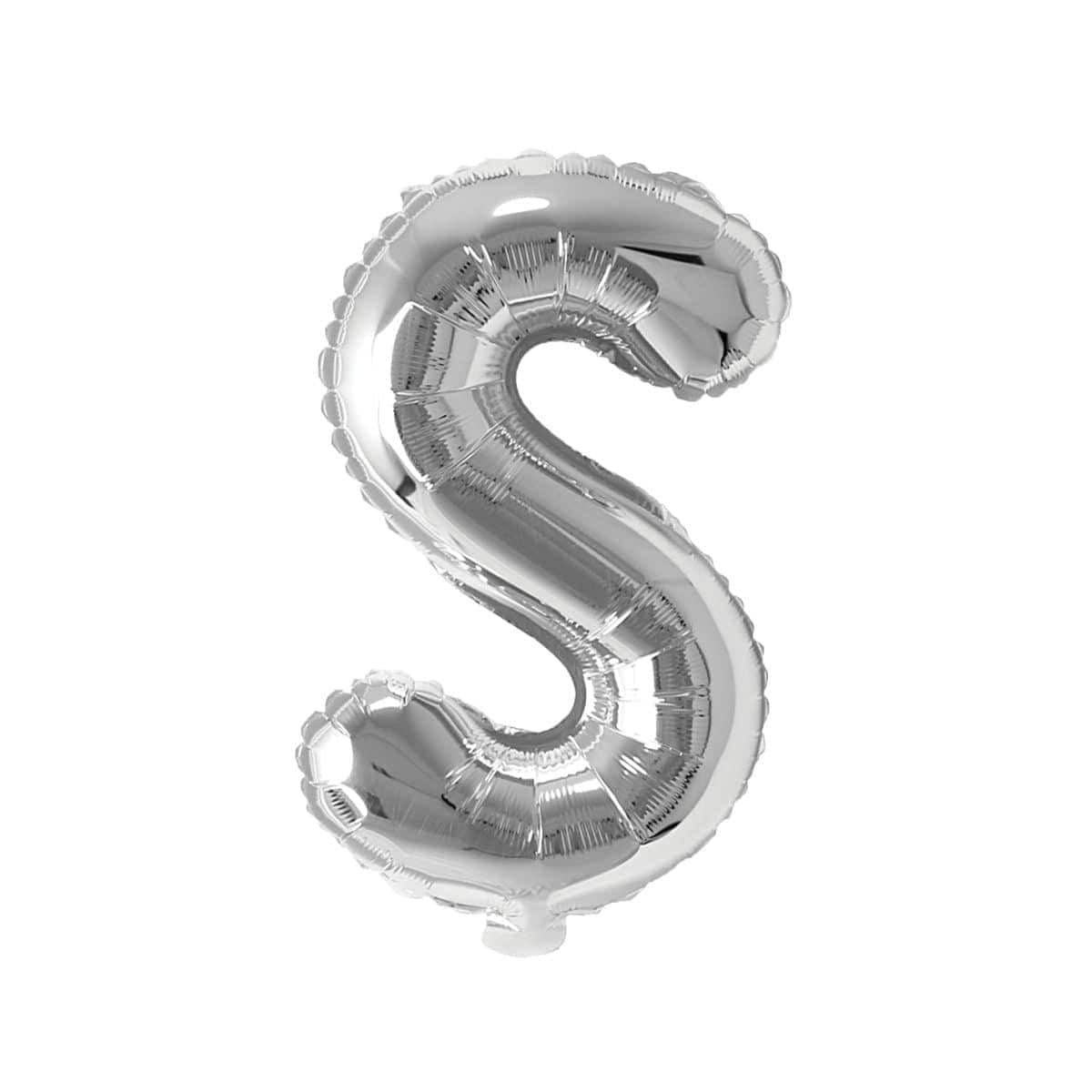 Buy Balloons Silver Letter S Foil Balloon, 16 Inches sold at Party Expert