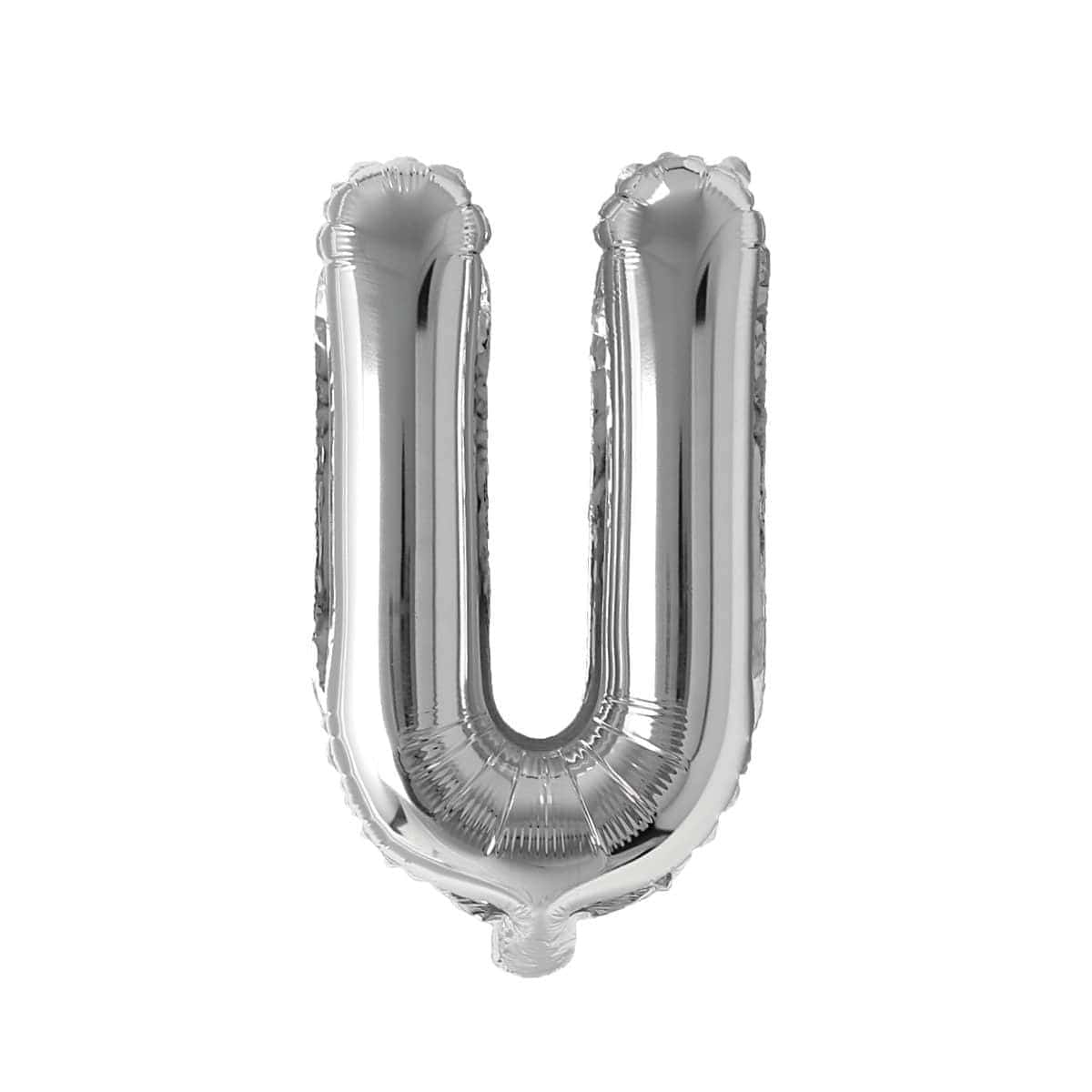 Buy Balloons Silver Letter U Foil Balloon, 16 Inches sold at Party Expert