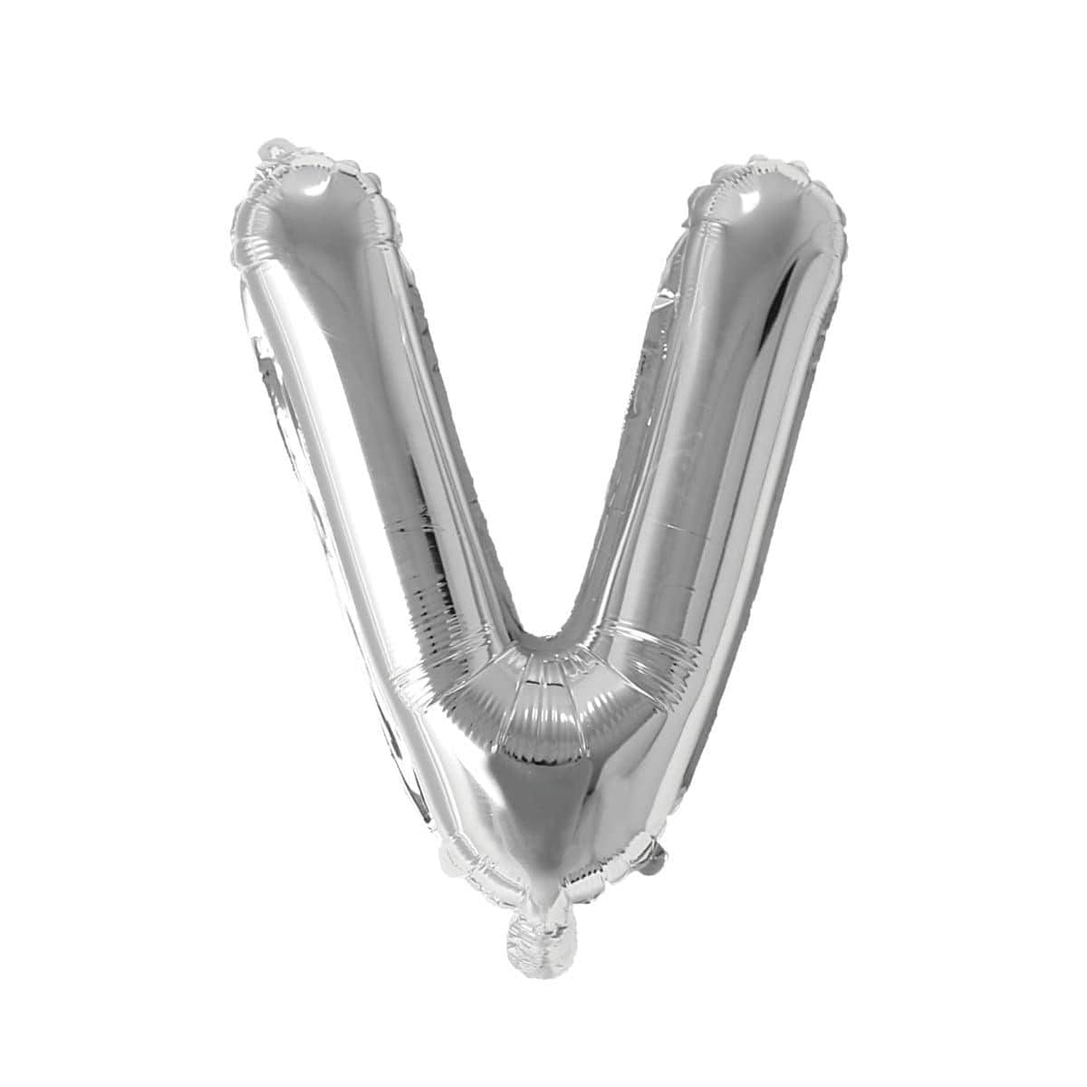 Buy Balloons Silver Letter V Foil Balloon, 16 Inches sold at Party Expert
