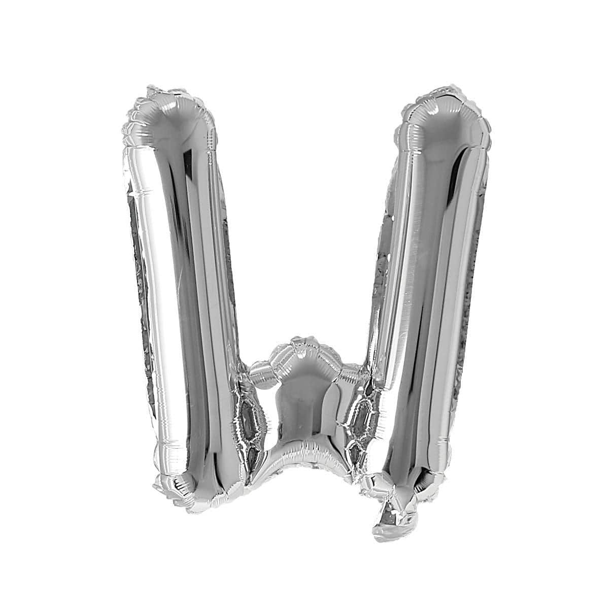 Buy Balloons Silver Letter W Foil Balloon, 16 Inches sold at Party Expert