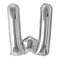 Buy Balloons Silver Letter W Foil Balloon, 34 Inches sold at Party Expert