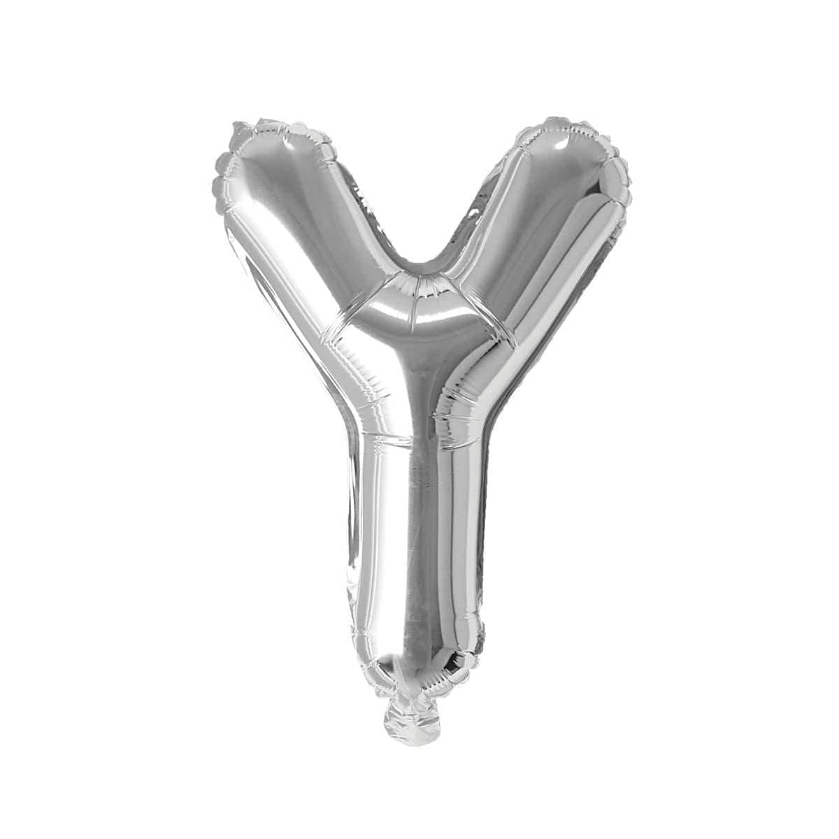 Buy Balloons Silver Letter Y Foil Balloon, 16 Inches sold at Party Expert