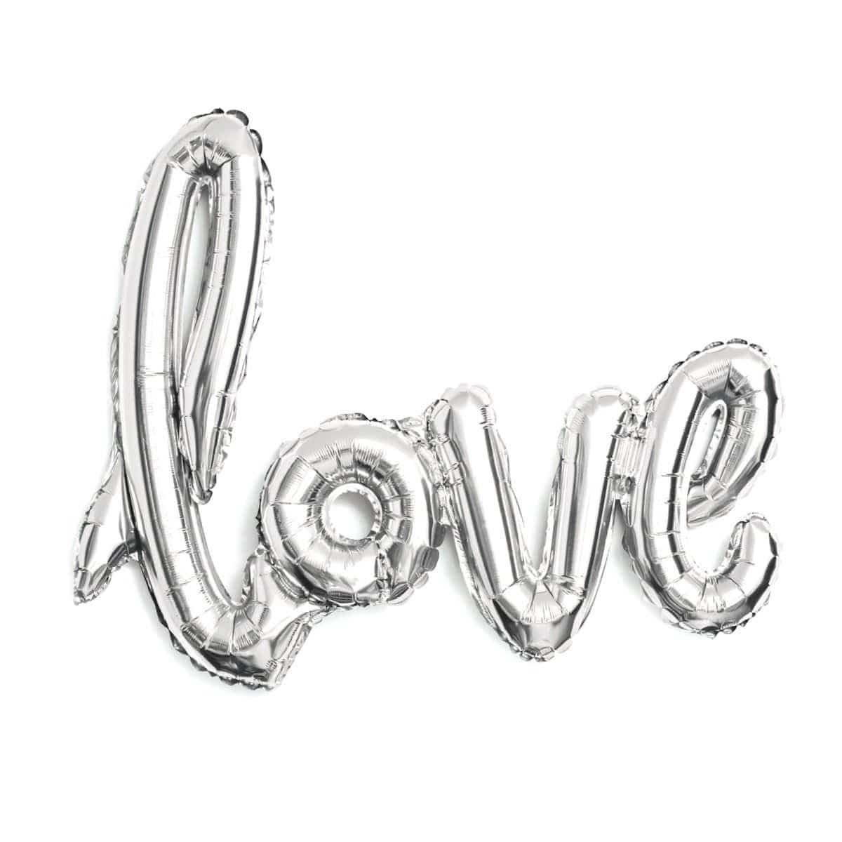 Buy Balloons Silver Love Air Filled Foil Balloon sold at Party Expert