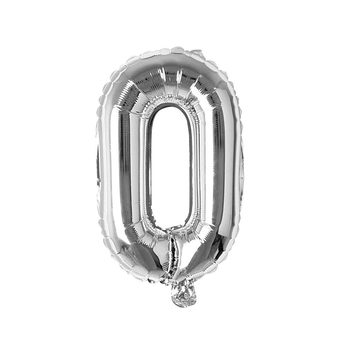 Buy Balloons Silver Number 0 Foil Balloon, 16 Inches sold at Party Expert