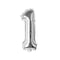 Buy Balloons Silver Number 1 Foil Balloon, 16 Inches sold at Party Expert