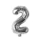 Buy Balloons Silver Number 2 Foil Balloon, 16 Inches sold at Party Expert