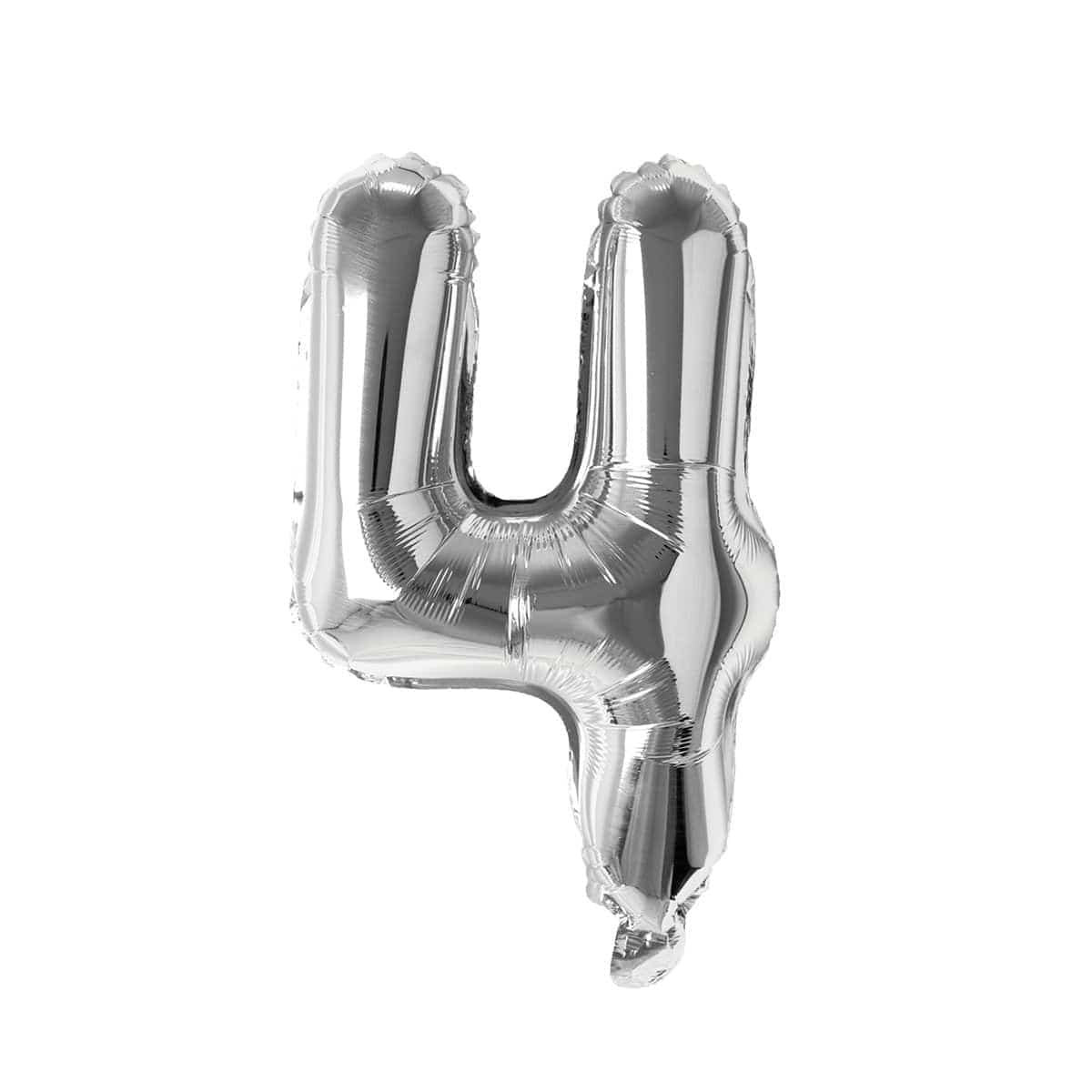 Buy Balloons Silver Number 4 Foil Balloon, 16 Inches sold at Party Expert