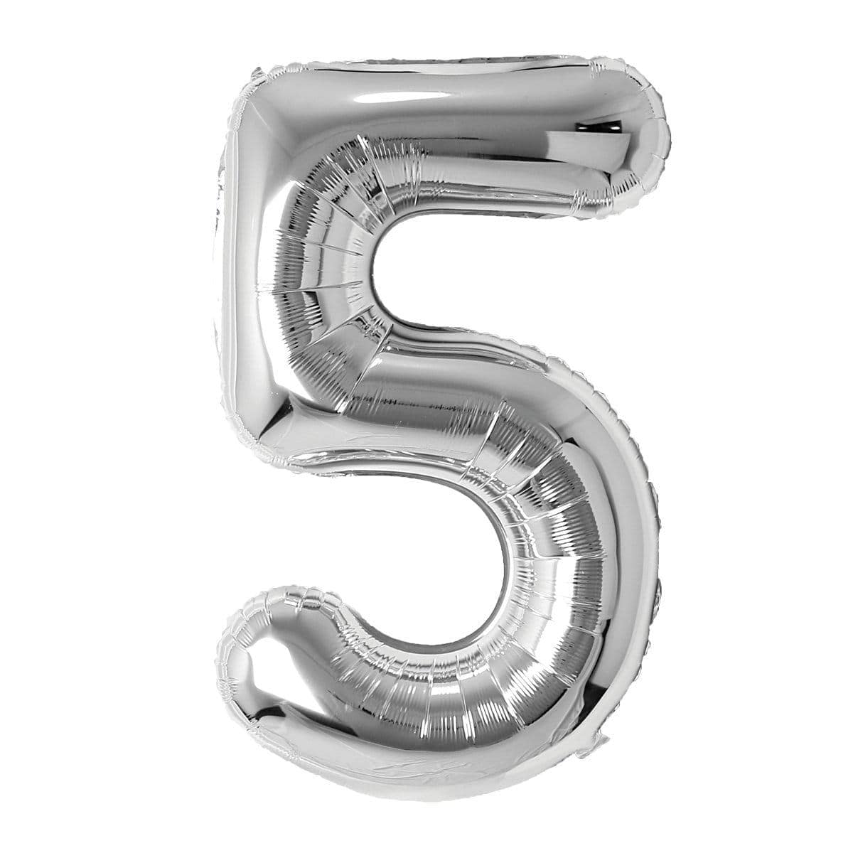 Buy Balloons Silver Number 5 Foil Balloon, 34 Inches sold at Party Expert