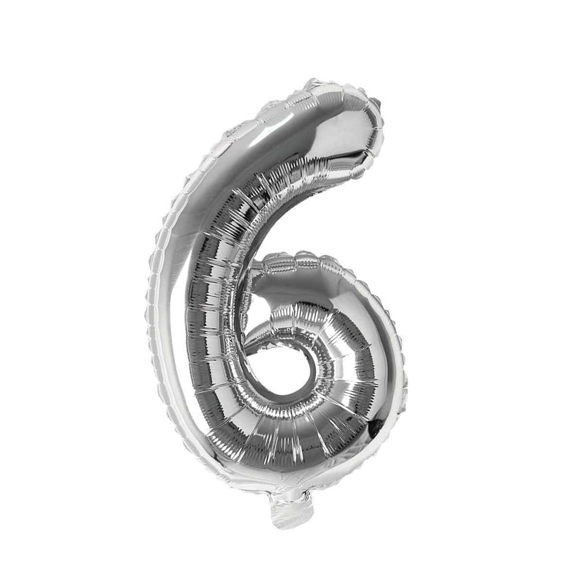 Buy Balloons Silver Number 6 Foil Balloon, 16 Inches sold at Party Expert
