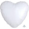 Buy Balloons White Heart Foil Balloon, 18 Inches sold at Party Expert
