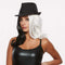 Buy Costume Accessories Black fedora hat with white stripes for adults sold at Party Expert