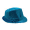 Buy Costume Accessories Blue sequin fedora hat for adults sold at Party Expert